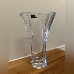 Bohemia Crystal Clear Vase-9.5” high